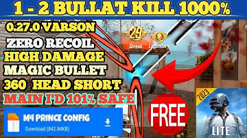 Pubg Lite 0.27.0 zero recoil config + 360 aim bot config file 0.27.0 // Ban Fix Config