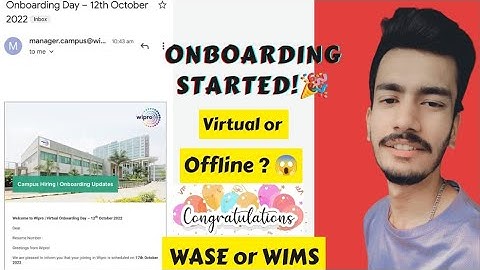 Wipro Onboarding on 12 October | WIMS or WASE | Online or Offline onboarding | WILP, Elite, Turbo