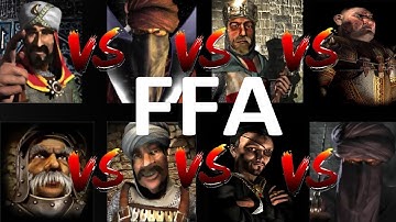 SALADIN VS WAZIR VS LIONHEART VS PIG VS MARSHALL VS SULTAN VS SNAKE VS CALIPH | Stronghold Crusader
