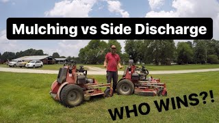 Mulch vs Side Discharge Mowing (Real Mowing + Real Results!) Ferris Z3X Lawn Mowing Review