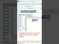 Calculate average based on conditions using AVERAGEIF in Excel! #excel #exceltips #exceltutorial