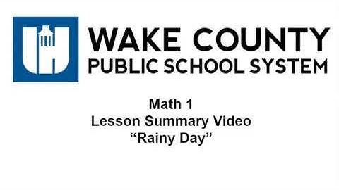Math 1 Unit 8 Lesson 8 Summary Video