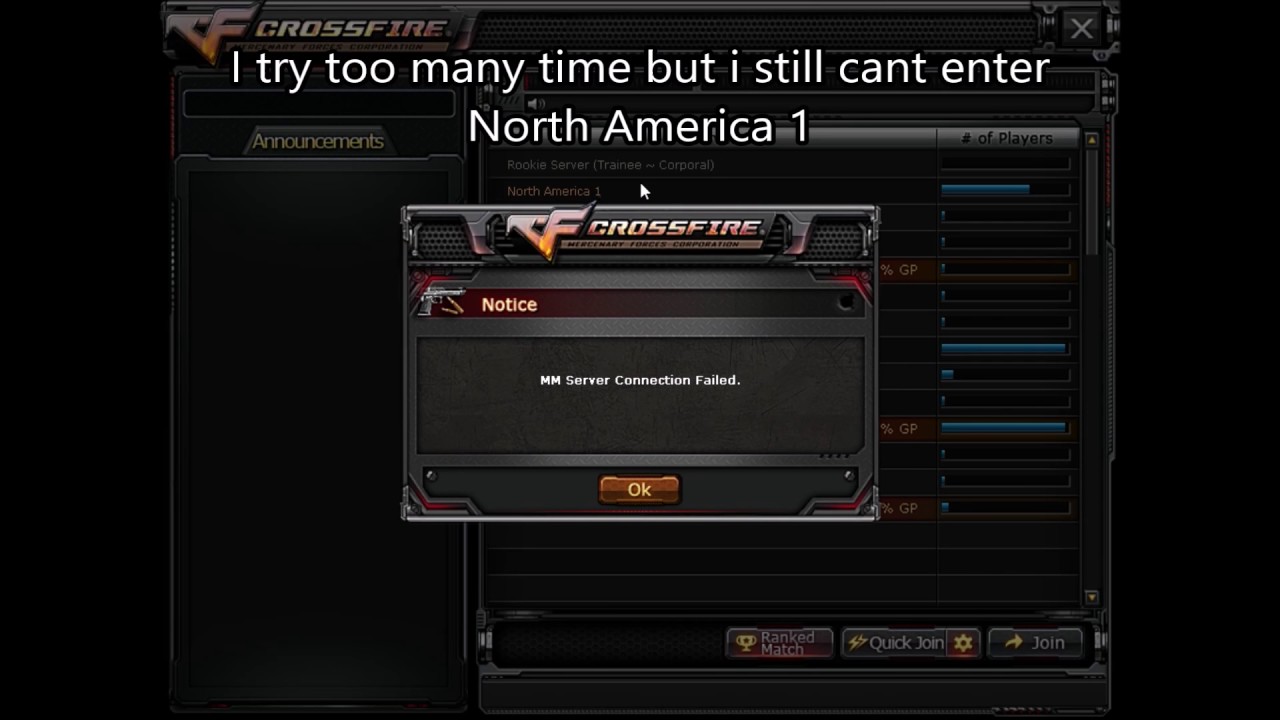 Crossfire North America 2 0 I Can T Enter North America 1 Youtube