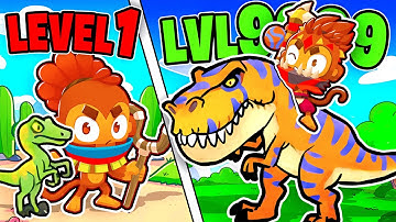 Upgrading NOOB to GOD T-REX Monkey in Bloons TD 6