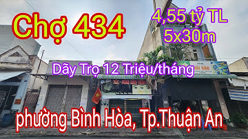 Bán Dãy Nhà Trọ Chợ 434 Thuận An (2937) phường Bình Hoà, Thu Nhập 12 Triệu/tháng