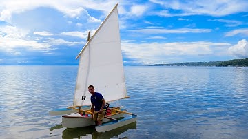 Build a Tryst 10 Trimaran Sailboat - Pt. 21 - Halyard deadeye and 4:1 downhaul
