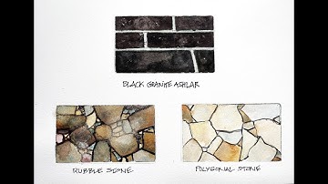 Watercolor Stone Compositions for Street and Landscape Scenes with Chris Petri