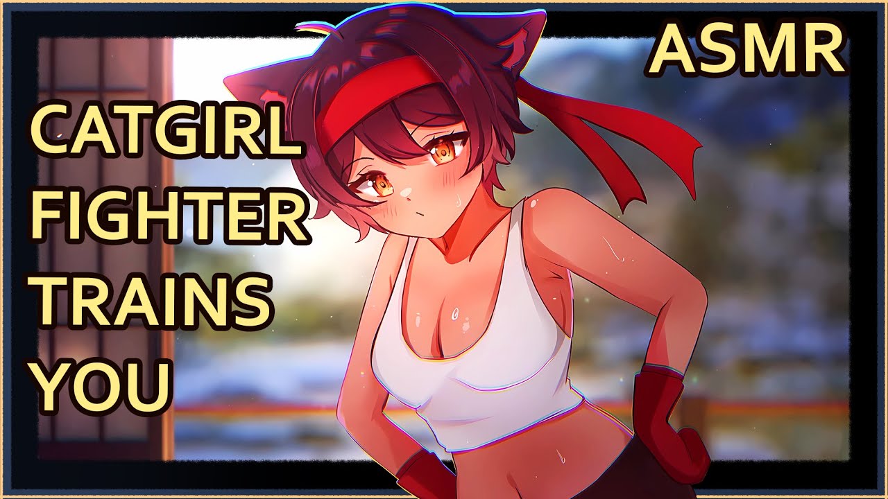 Catgirl Fighter Calms and Trains You | ASMR | [ear tapping] [deep breathing] [assorted triggers]