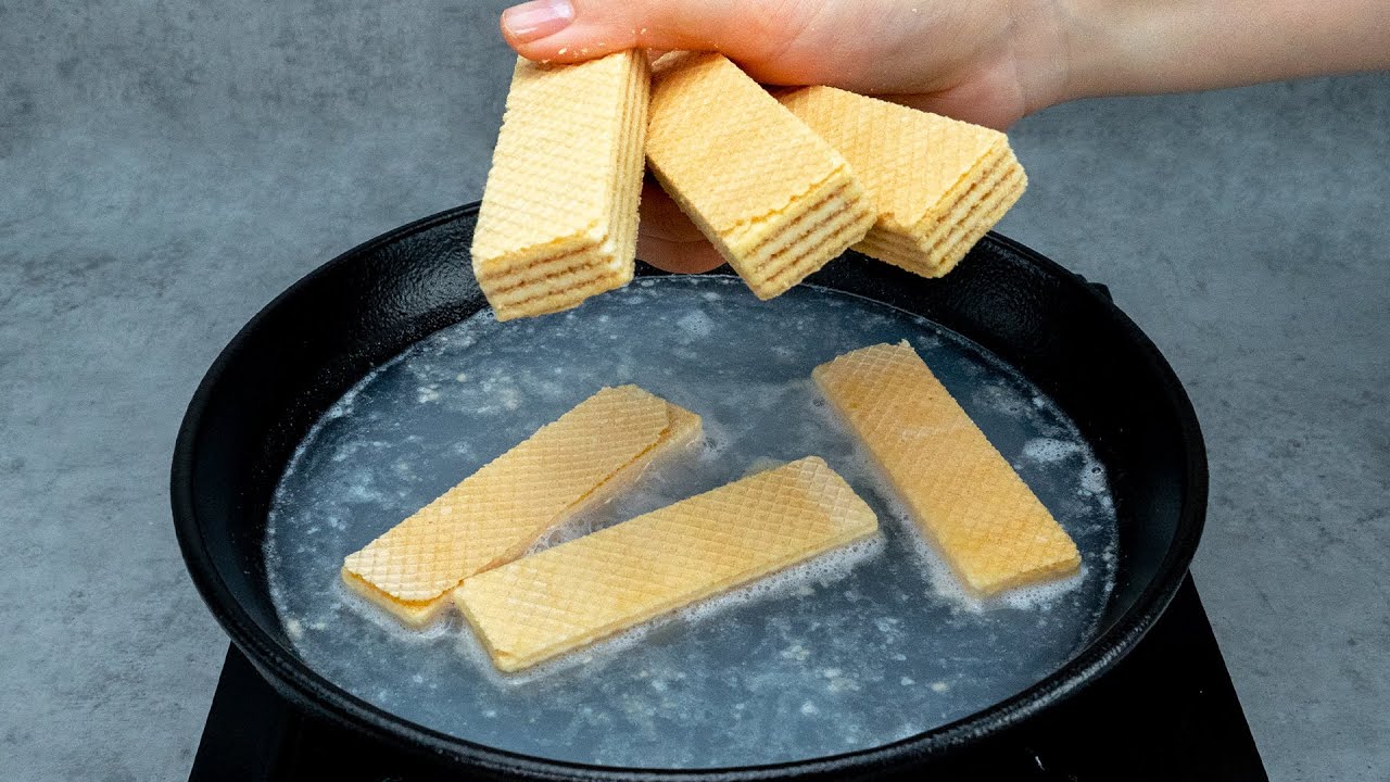 Metti i wafer nell'acqua bollente e non comprerai più dolci!
