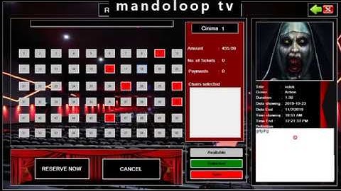Movie Ticketing Reservation System using VB