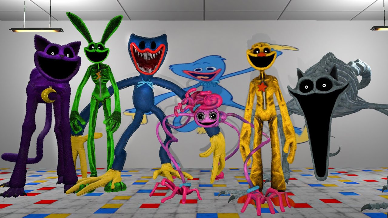 TEAM DOGDAY VS TEAM HUGGY WUGGY VS TEAM LONG LEGS, SURVIVING POPPY PLAYTIME MONSTERS | Garry’s Mod!