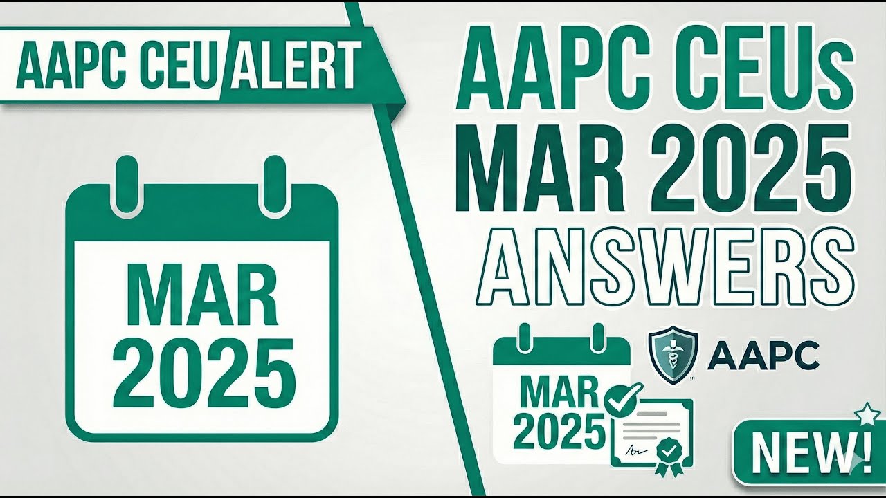 Ответы на викторину по повышению квалификации от журнала AAPC (март 2025 г.) - Медицинское кодиро...