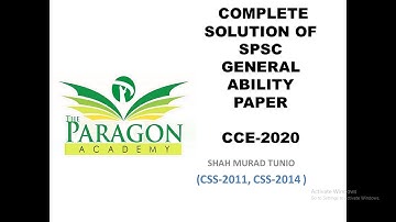 CCE 2020 Solved General Ability| (Complete Q#6, 7 & 8)| Quick Review|