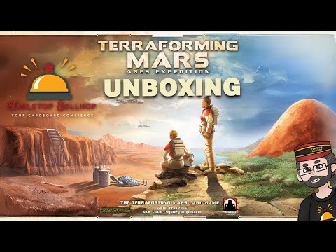 Unboxing Terraforming Mars Ares Expedition, A mash-up of Terraforming Mars and Race for the Galaxy