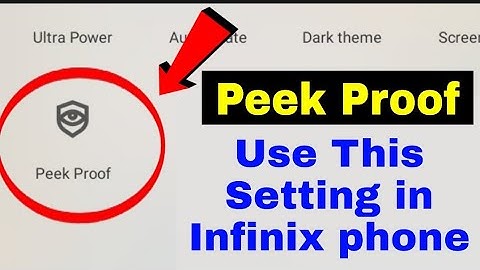 Peek Proof in infinix।। how to use peek Proof in infinix phone।। what is peek Proof in Infinix