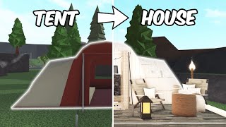 Turning a TENT into a HOUSE in BLOXBURG