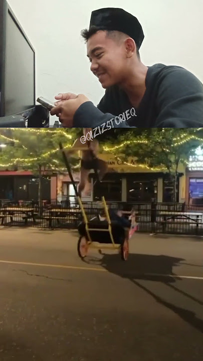Part 1 reaction tukang becak jungkir balik #smartphone #redmi #ngakak #vidolucu #kocak #reaction#fyp