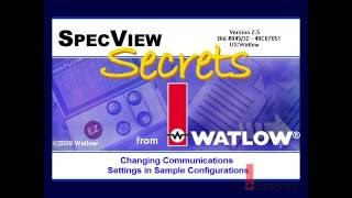 SpecView Secrets 1: Changing Communications Settings in Sample Configurations