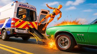 High Speed Ambulance Crashes #01 BeamNG.Drive