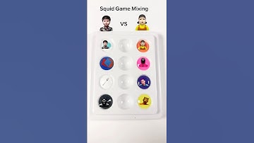 Squid Game part 2 Guess the mixed color #satisfying #squidgame2 #colormunimix #thanos #mixing