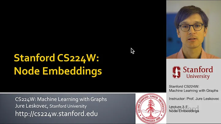 Stanford CS224W: Machine Learning with Graphs | 2021 | Lecture 3.1 - Node Embeddings - DayDayNews
