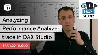 Analyzing Performance Analyzer trace in DAX Studio