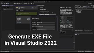 Generate EXE File from C# Project in Visual Studio 2022