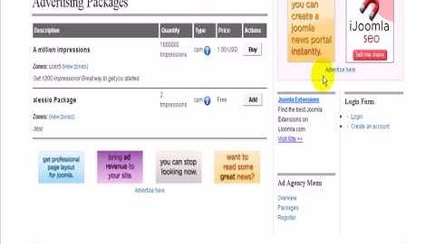 How to add an advertising zone in Joomla 1.5 using iJoomla Ad Agency