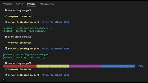 Terminal progress bar using node JS