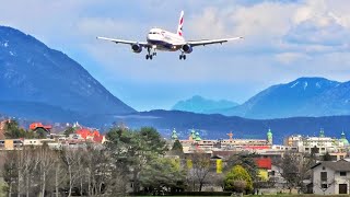 INNSBRUCK PLANESPOTTING - SPECTACULAR AIRPORT IN THE ALPS