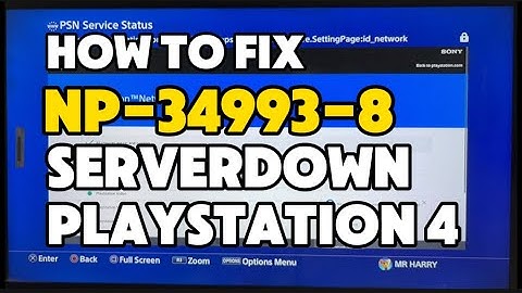 How To Fix PS4 NP-34993-8 Cannot Connect to the server