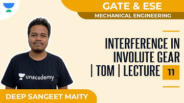 Interference in Involute Gear l TOM l Lecture - 11 | Mechanical | GATE & ESE | Deep Sangeet Maity