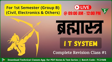 🔥ब्रह्मास्त्र  || Intro. To I T System ||1st Sem || Group-B(Civil, Electronics)