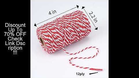 100M/Roll Cotton Bakers Twine String Cord Rope Two-color Craft Twine Home Textile Gift Packaging Chr