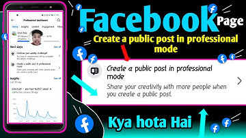 Create a public post in professional mode facebook page