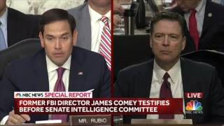 Comey Can't Answer Rubio On Why He Didn’t Alert Anyone If He Was Concerned Profile