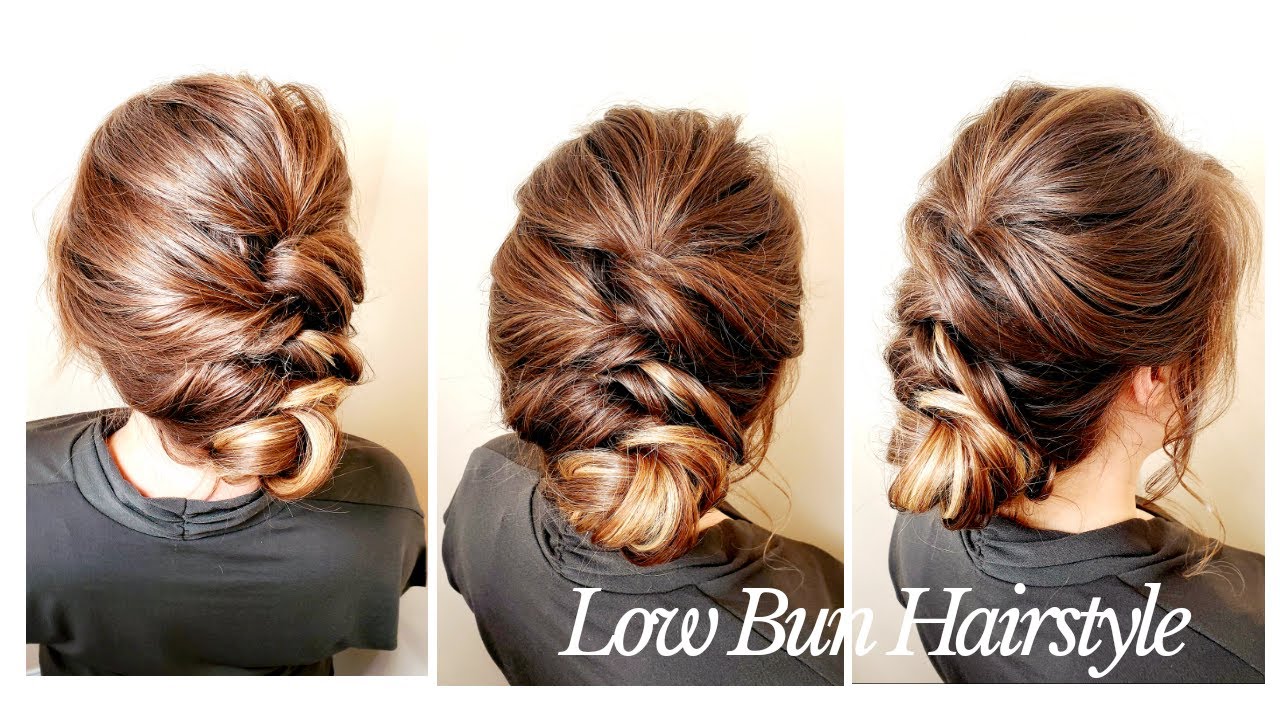 Low Bun Hairstyle Tutorial by Lilly's Hairstyling - YouTube