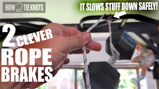 Clever ROPE BRAKES // How to lower heavy stuff slowely & safely!