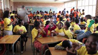 Wynton teaching the 'Second Line' at Teboho Trust School  South Africa