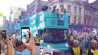 Manchester City Treble winners parade on 12 June 2023.