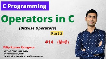 Operators in C - Part 3 | Bitwise operators | 2