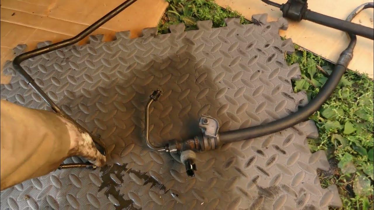 2008 Hyundai Veracruz Power Steering Pressure Hose Removal - YouTube