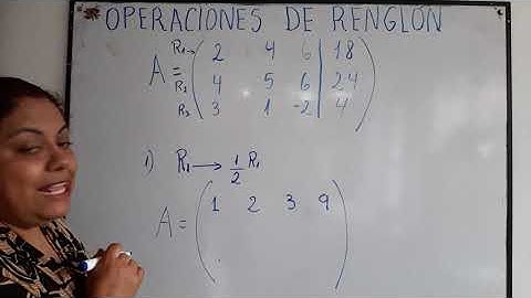 Operaciones elementales de renglón