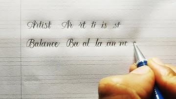 Words and Connections of letters | Calligraphy Cursive writing practice