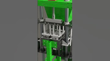 || Fly ash bricks machine in 3D animation ||