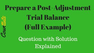 Post-Adjustment Trial Balance Prepared (Full Example)