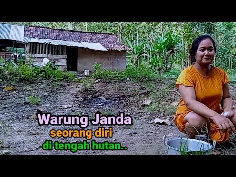 Rumah Warung Jus bogor Janda cantik mulus hidup sendirian pinggir kali tengah hutan Rondo Tuban.