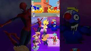 Spider-Man 🆚 MixUp PawPatrol  🐾 Cartoon Cat 🕷👱Rainbow friend Tileshop EDM Rush CoffinDance #shorts