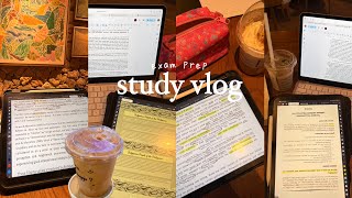 STUDY VLOG: late nights! 📚 cafe study grind, productive days in my life, exam week prep, midterms