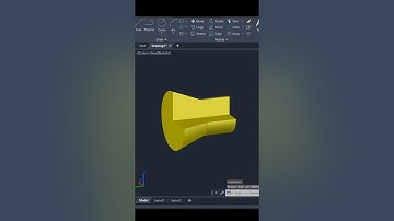 Revolve Command in AutoCAD 3D #autocadshorts